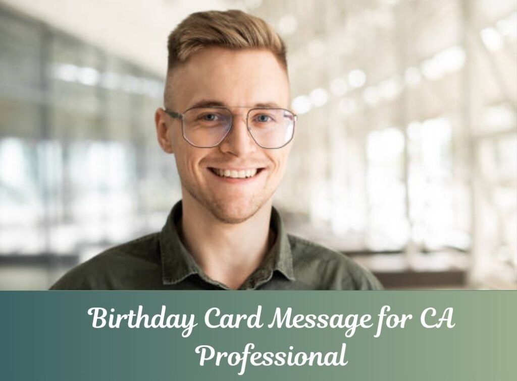 Birthday Card Message for CA Professional